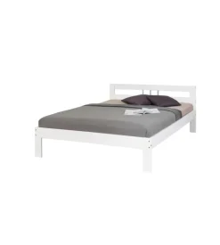 Letto matrimoniale in pino bianco 140x200 cm