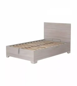 Letto piazza e mezza contenitore con piedini "hi box" olmo naturale 120x190 cm