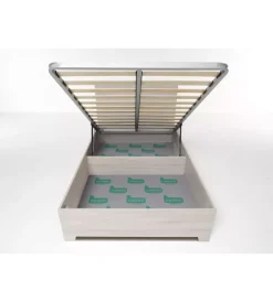 Letto piazza e mezza contenitore con piedini 