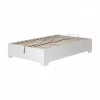 Letto piazza e mezza contenitore con piedini "bed box" bianco 120x190 cm