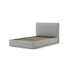 Letto piazza e mezza contenitore "zoom" in ecopelle grigio 120x190 cm