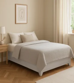 Letto piazza e mezza contenitore con piedini "bed box" olmo naturale 120x190 cm