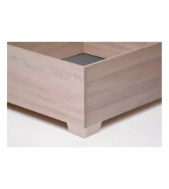 Letto piazza e mezza contenitore con piedini 