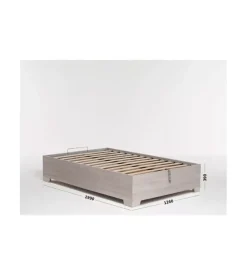 Letto piazza e mezza contenitore con piedini 