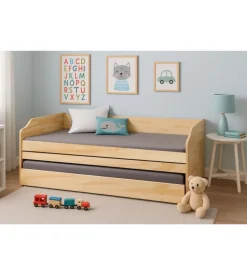 Letto singolo 3 in 1 in pino massello 90x200 cm