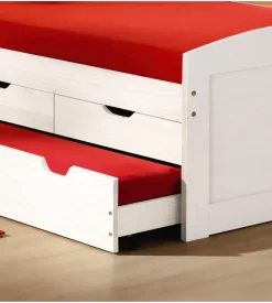 Letto singolo con cassetti e secondo letto a scomparsa 