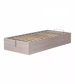 Letto singolo contenitore "bed box" olmo naturale 90x190 cm