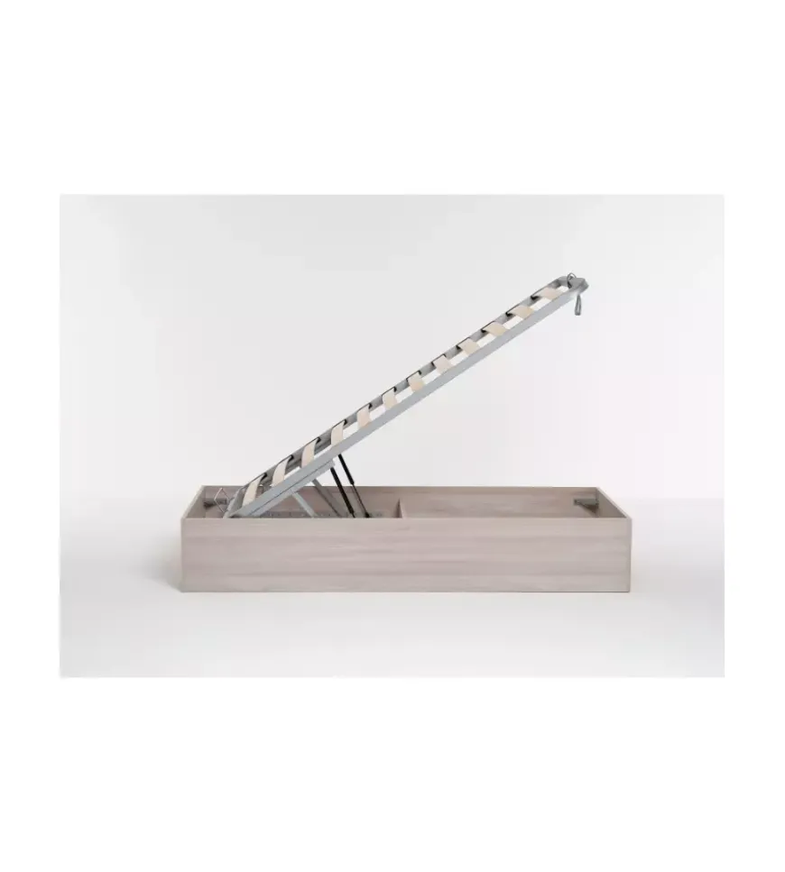 Letto singolo contenitore "bed box" olmo naturale 90x190 cm