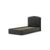 Letto singolo contenitore "moon" in ecopelle nero 90x190 cm