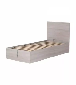 Letto singolo contenitore "hi box" olmo naturale 90x190 cm
