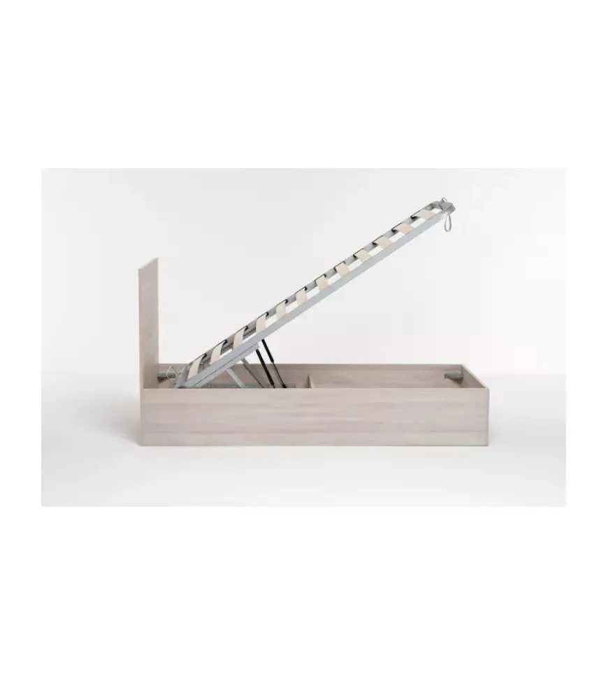 Letto singolo contenitore "hi box" olmo naturale 90x190 cm