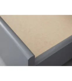 Letto singolo grigio e letto estraibile con funzione divano 97x208x62 cm