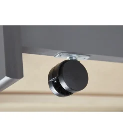 Letto singolo grigio e letto estraibile con funzione divano 97x208x62 cm