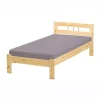 Letto singolo in legno di pino massello 96x205x72 cm