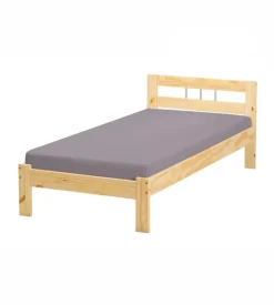 Letto singolo in legno di pino massello 96x205x72 cm