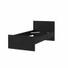 Letto singolo "naia" nero opaco 90x190 cm
