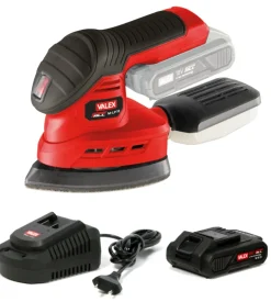 Levigatrice palmare a batteria valex 18v 2ah e caricabatterie