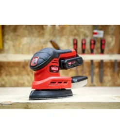 Levigatrice palmare a batteria valex 18v 2ah e caricabatterie