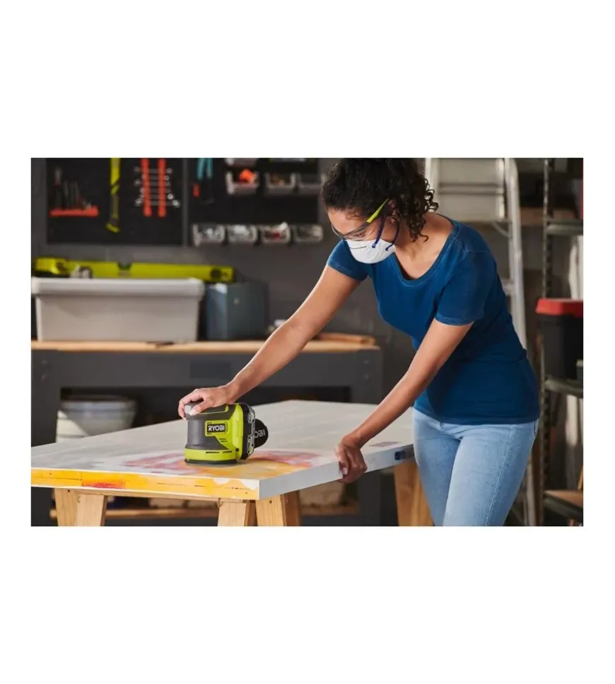 Levigatrice rotorbitale a batteria ryobi "r18ros-0" 18v, solo corpo macchina