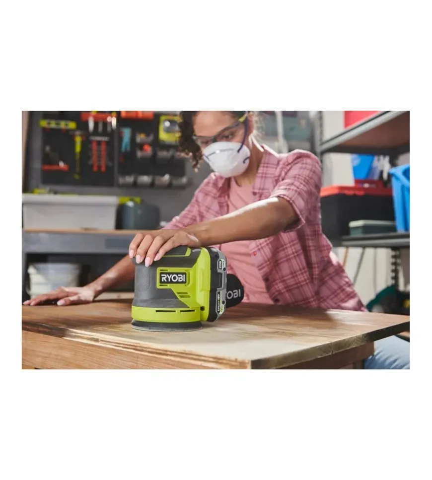 Levigatrice rotorbitale a batteria ryobi "r18ros-0" 18v, solo corpo macchina