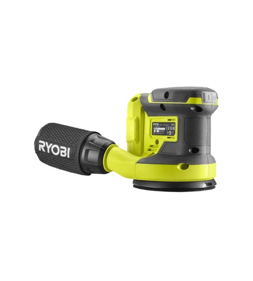 Levigatrice rotorbitale a batteria ryobi "r18ros-0" 18v, solo corpo macchina