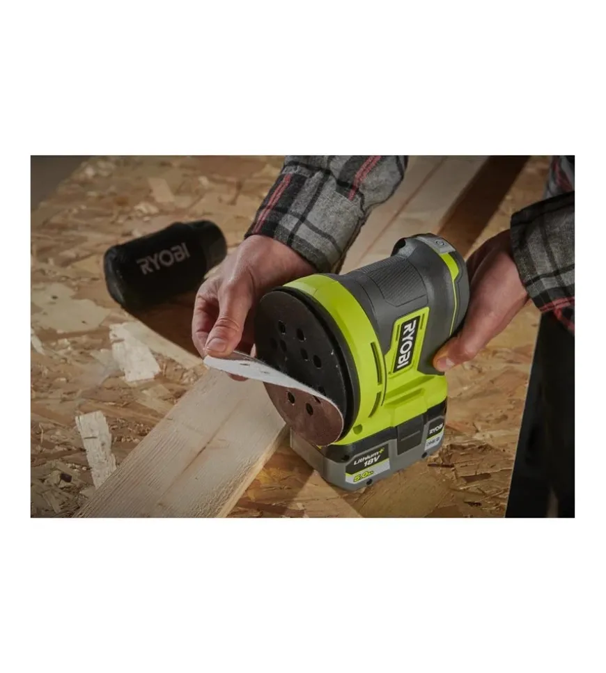 Levigatrice rotorbitale a batteria ryobi "r18ros-0" 18v, solo corpo macchina