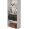 Libreria 4 ripiani laminato bianco, 60x145x30 cm