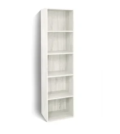 Libreria 4 ripiani "ready 2" rovere bianco 40x29x172 cm