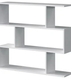 Libreria "athena" bianco lucido, 110x25x97 cm