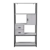 Libreria con cassetti bellahome "industrial" grigio 80x30x160 cm
