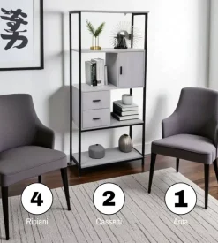 Libreria con cassetti bellahome 