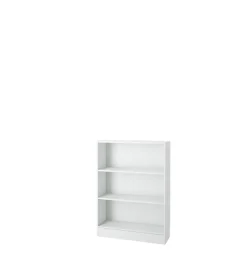 Libreria larga con 2 ripiani tinta bianca - 79x26.7x108 cm