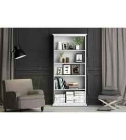 Libreria "paris" bianca con 4 ripiani, 96x36x200 cm