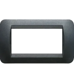 Living int placca 4p plast. acciaio s.