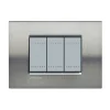 Ll placca 3p acc. spazzolato - bticino.