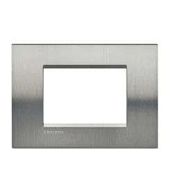 Ll placca 3p acc. spazzolato - bticino.
