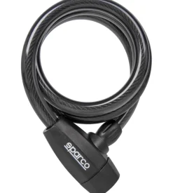 Lucchetto morbido per bicicletta sparco nero con serratura