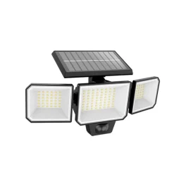 Luce solare da esterno con 3 led in alluminio colore nero, 8,7 w 2700 k
