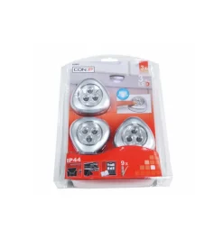 Luci adesive a 3 led, 3 pz.