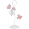 Lume "butterfly" bianco e rosa, e14