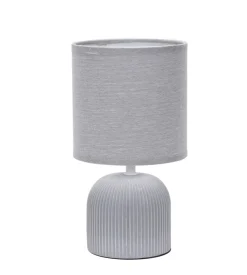 Lume da tavolo onli "shelly" grigio portalampada e14