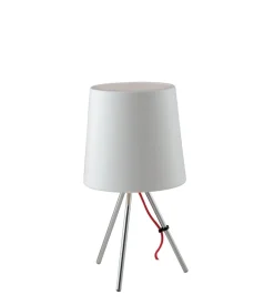 Lume "marley" in metallo e alluminio bianco, h 43,5 cm