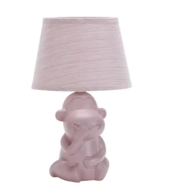 Lumetto "monkey non parlo" rosa, e14