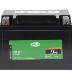 Magneti marelli batteria moto e scooter 9ah 12v 120a tecnologia agm sigillata polo positivo sinistro