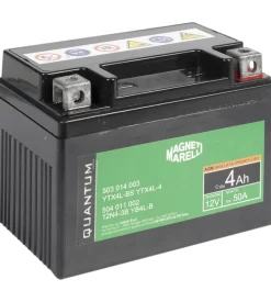 Magneti marelli batteria moto e scooter 4ah 12v 50a tecnologia agm sigillata polo positivo destro