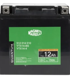 Magneti marelli batteria moto e scooter 12ah 12v 150a tecnologia agm sigillata polo positivo sinistro