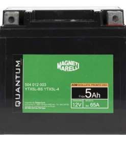 Magneti marelli batteria moto e scooter  tecnologia 5ah 12v 65a agm sigillata polo positivo destro