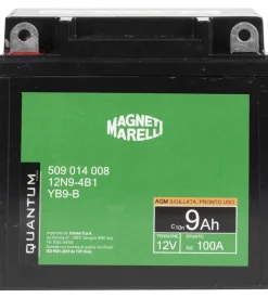 Magneti marelli batteria moto e scooter 9ah 12v 100a tecnologia agm sigillata polo positivo sinistro