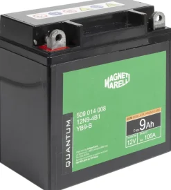 Magneti marelli batteria moto e scooter 9ah 12v 100a tecnologia agm sigillata polo positivo sinistro