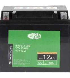 Magneti marelli batteria moto e scooter 12ah 12v 140a tecnologia agm sigillata polo positivo sinistro